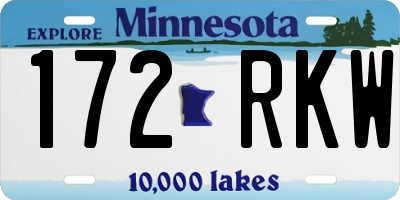 MN license plate 172RKW