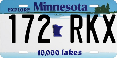 MN license plate 172RKX