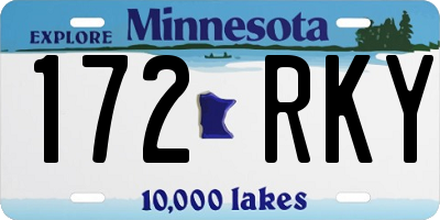 MN license plate 172RKY