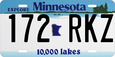 MN license plate 172RKZ