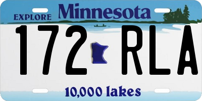 MN license plate 172RLA