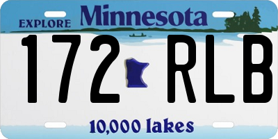 MN license plate 172RLB