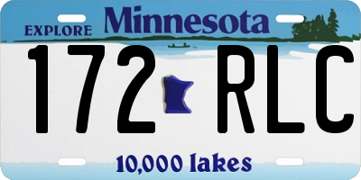 MN license plate 172RLC