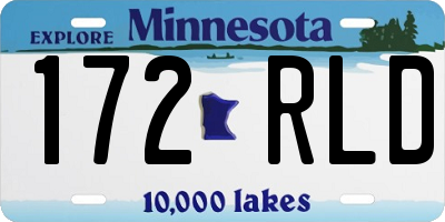 MN license plate 172RLD