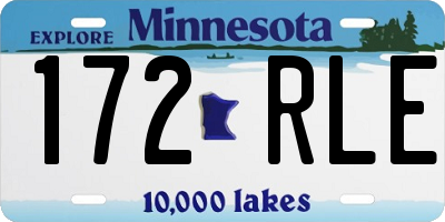 MN license plate 172RLE