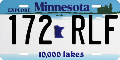 MN license plate 172RLF