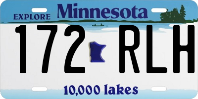 MN license plate 172RLH