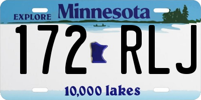 MN license plate 172RLJ