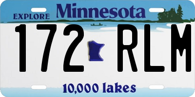 MN license plate 172RLM