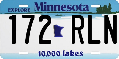 MN license plate 172RLN