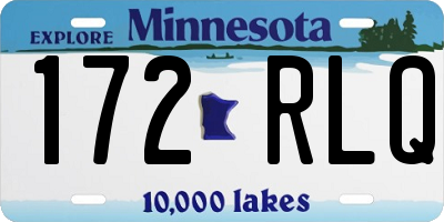 MN license plate 172RLQ