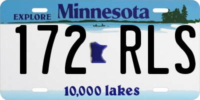 MN license plate 172RLS