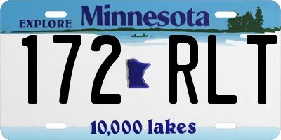 MN license plate 172RLT
