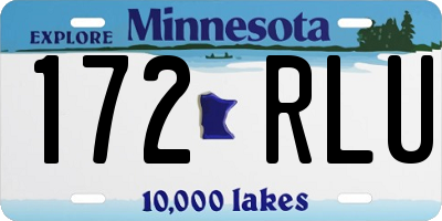 MN license plate 172RLU