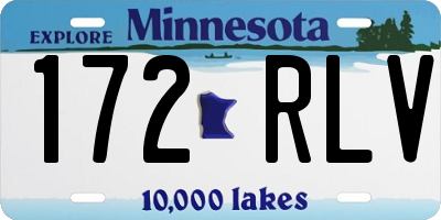 MN license plate 172RLV