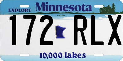 MN license plate 172RLX