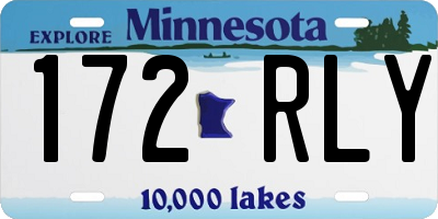 MN license plate 172RLY
