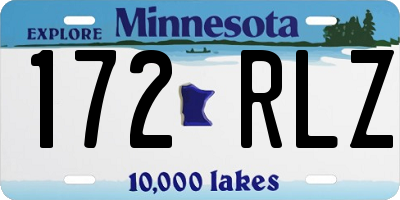 MN license plate 172RLZ