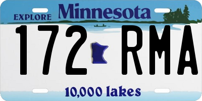 MN license plate 172RMA