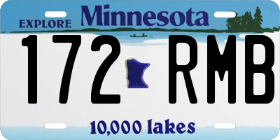MN license plate 172RMB