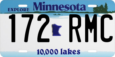 MN license plate 172RMC