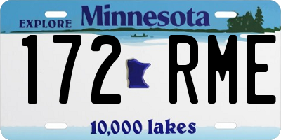 MN license plate 172RME