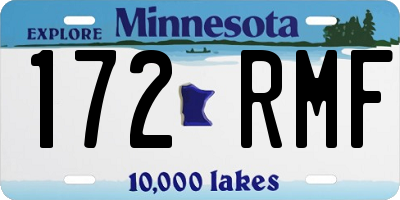 MN license plate 172RMF