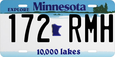 MN license plate 172RMH