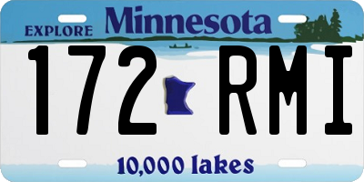 MN license plate 172RMI