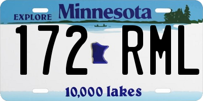 MN license plate 172RML