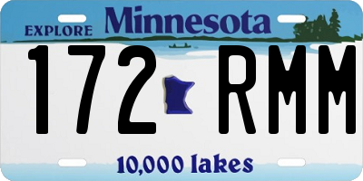 MN license plate 172RMM