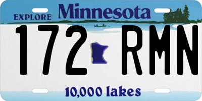 MN license plate 172RMN