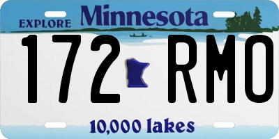 MN license plate 172RMO