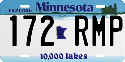 MN license plate 172RMP