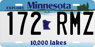 MN license plate 172RMZ