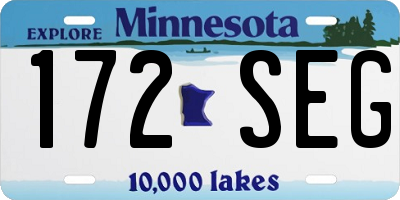 MN license plate 172SEG
