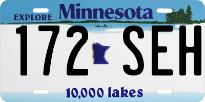 MN license plate 172SEH