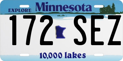MN license plate 172SEZ