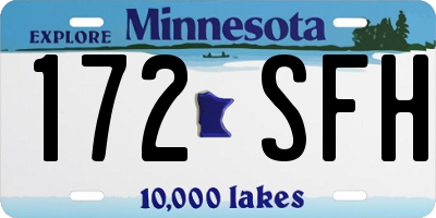 MN license plate 172SFH