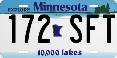 MN license plate 172SFT