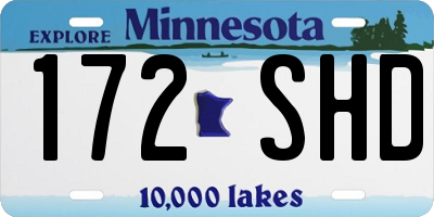 MN license plate 172SHD