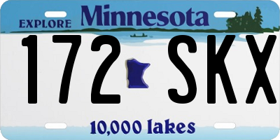 MN license plate 172SKX