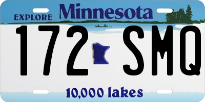 MN license plate 172SMQ