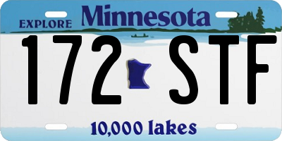 MN license plate 172STF