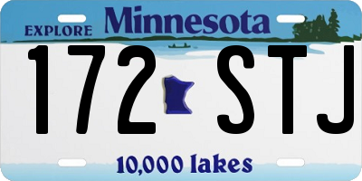 MN license plate 172STJ