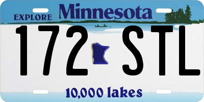 MN license plate 172STL