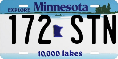 MN license plate 172STN