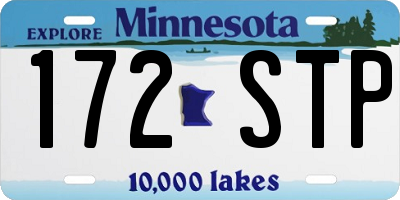 MN license plate 172STP