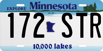 MN license plate 172STR