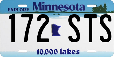 MN license plate 172STS